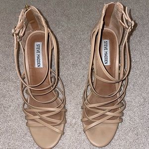 Steve Madden Tan Strappy Heels